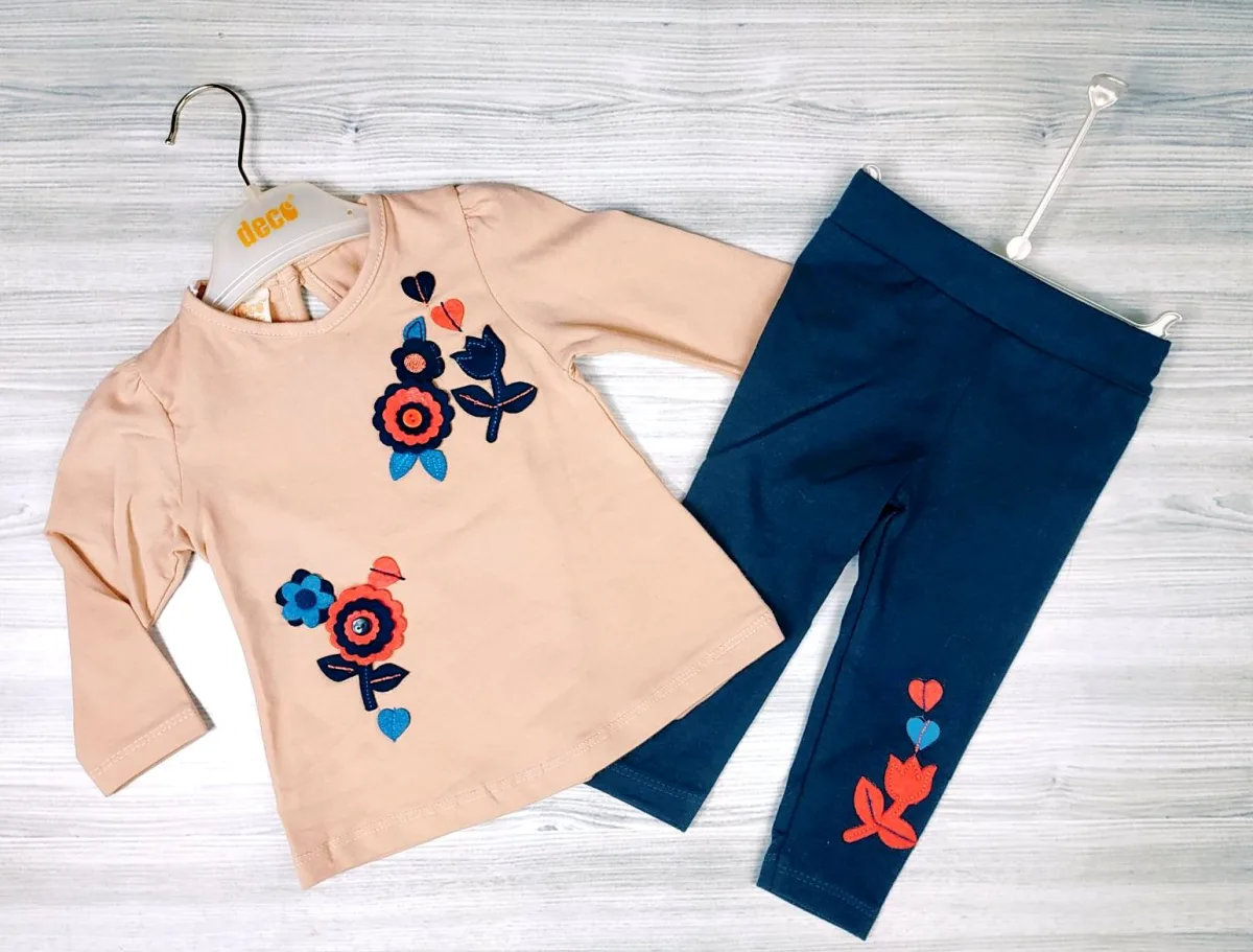 Комплект для дівчинки Flowers рожевий