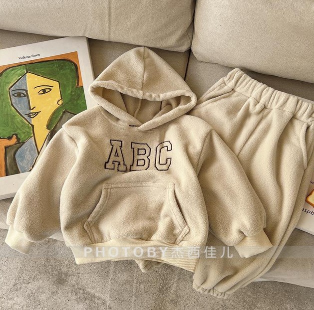 Костюм теплый флисовый Abc бежевый