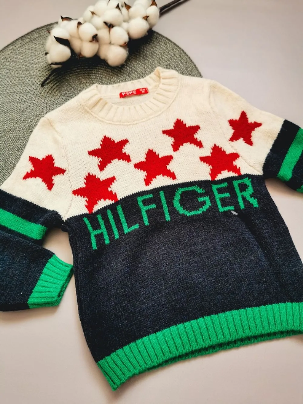 Светрик для хлопчика Hilfiger темно-синій низ