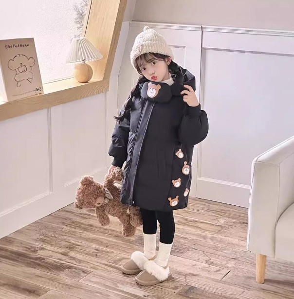 Пальто зимнее детское Bear черное