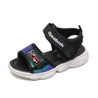 Босоножки детские Reebok Replika черно-зеленые