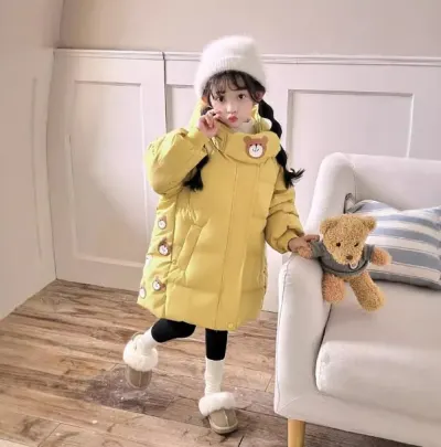 Пальто зимнее детское Bear желтое