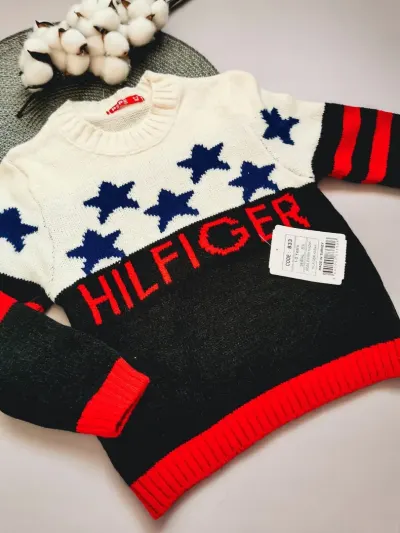 Светрик для хлопчика Hilfiger чорний низ