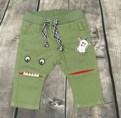 Штани для хлопчика зелені Monster