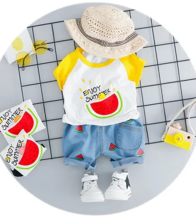 Костюм на літо хлопчику Summer Enjoy жовтий